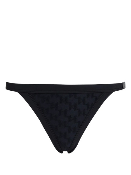  Karl Lagerfeld Kl Monogram Bikini Bottoms - Black 