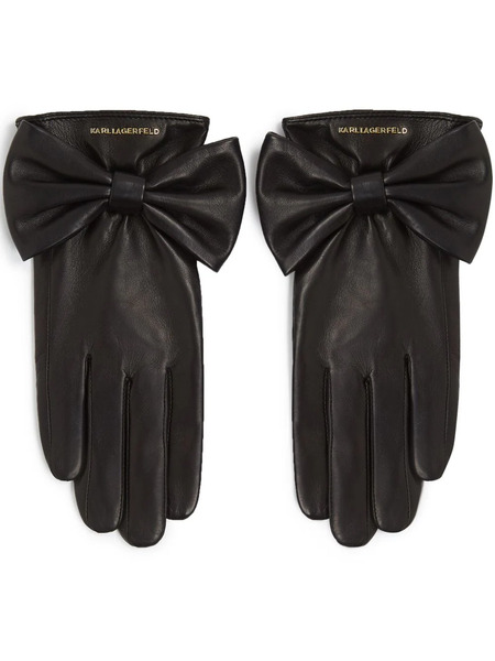  Karl Lagerfeld Kl Studio Bow Gloves - Black 