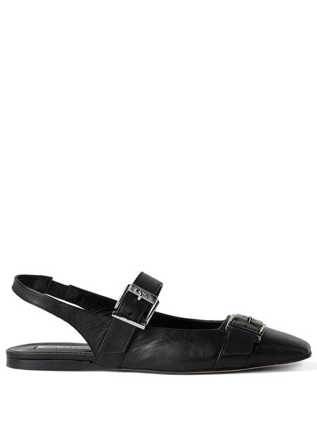  Karl Lagerfeld Konnie Double-strap Leather Pumps - Black 