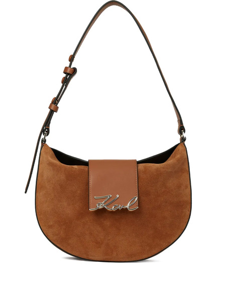  Karl Lagerfeld K/signature Shoulder Bag - Brown 