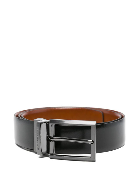  Karl Lagerfeld Leather Belt - 450 Black 
