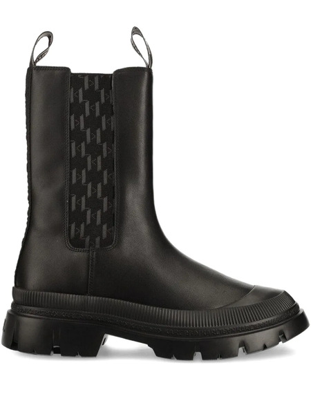  Karl Lagerfeld Leather Boots - Black 