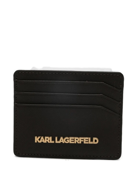  Karl Lagerfeld Leather Card Holder - Brown 