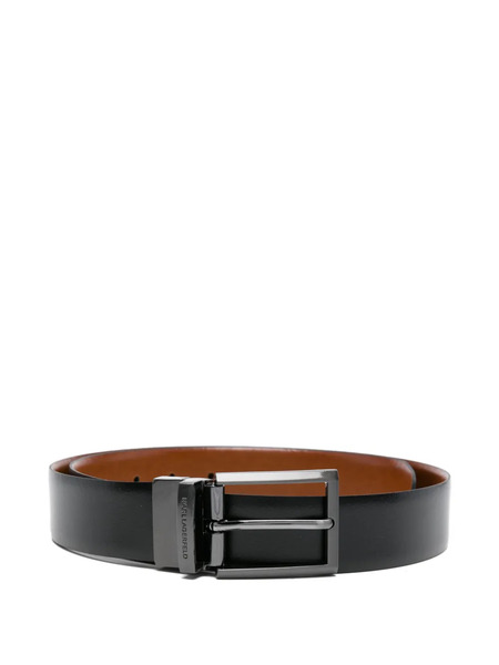  Karl Lagerfeld Leather Reversible Belt - Black 
