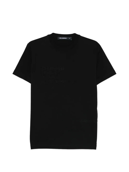  Karl Lagerfeld Letter-embossed T-shirt - Black 