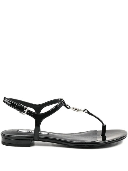 Karl Lagerfeld Logo-appliqué Sandals - Black 