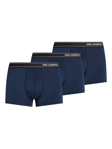  Karl Lagerfeld Logo Boxers (pack Of Three) - Blue 