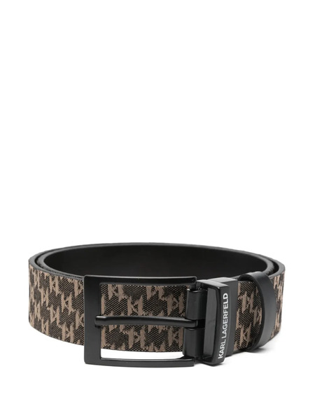  Karl Lagerfeld Logo Buckle Belt - Neutrals 