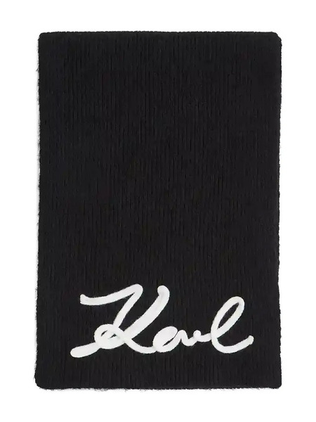  Karl Lagerfeld Logo-detailed Scarf - Black 