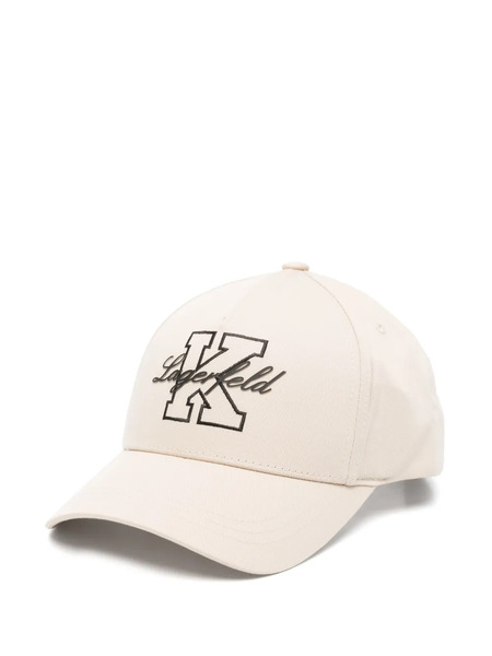  Karl Lagerfeld Logo-embroidered Cap - Neutrals 