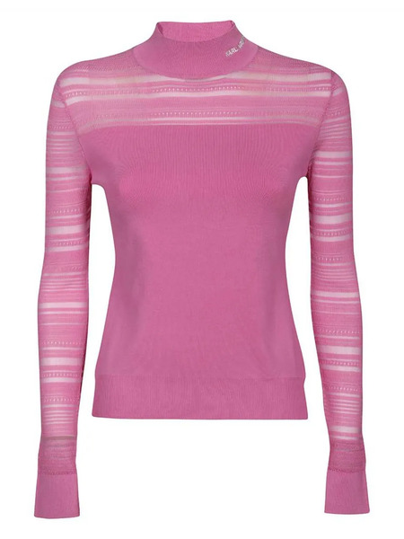  Karl Lagerfeld Logo-embroidered Jumper - Pink 
