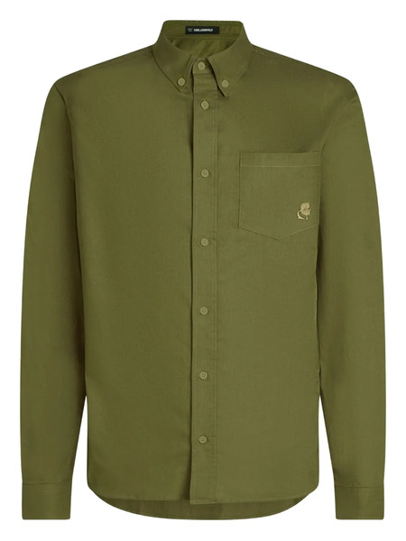  Karl Lagerfeld Logo-embroidered Shirt - Green 