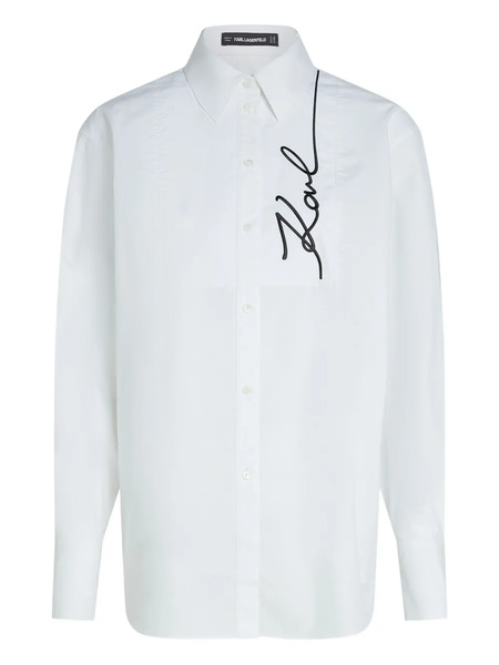 Karl Lagerfeld Logo-embroidered Shirt - White 