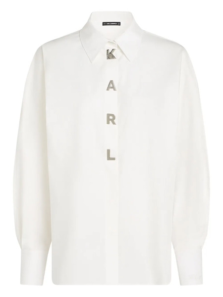  Karl Lagerfeld Logo-lettering Shirt - White 