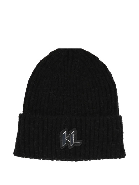  Karl Lagerfeld Logo-patch Beanie - Black 