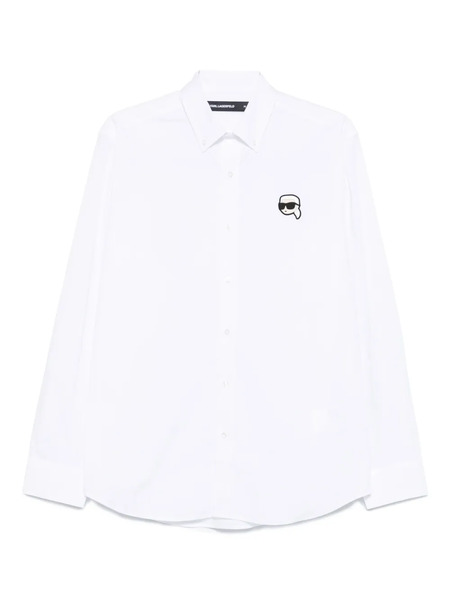  Karl Lagerfeld Logo-patch Shirt - White 