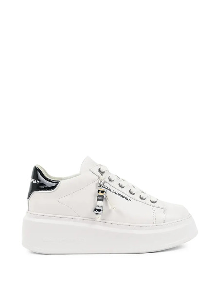  Karl Lagerfeld Logo-pendant Platform Sneakers - White 