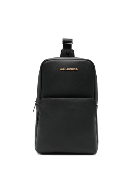  Karl Lagerfeld Logo-plaque Backpack - Black 