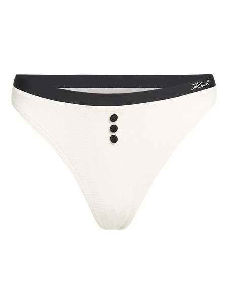  Karl Lagerfeld Logo-print Bikini Bottoms - White 