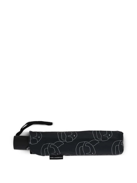  Karl Lagerfeld Logo-print Compact Umbrella - Black 