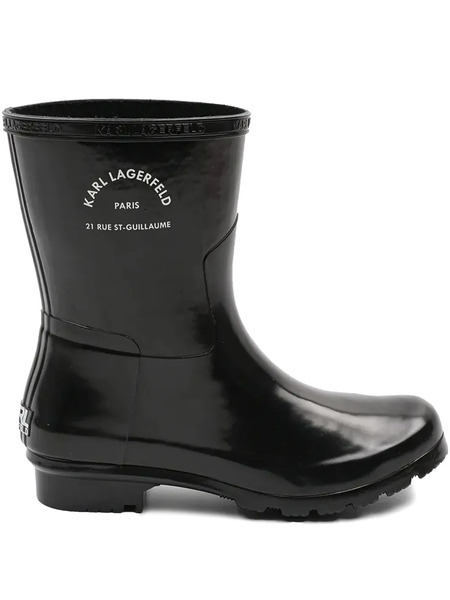  Karl Lagerfeld Logo Rain Boots - Black 