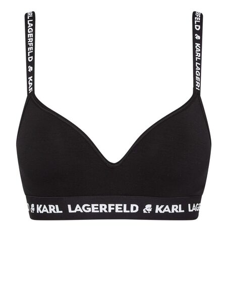  Karl Lagerfeld Logo-underband Padded Bra - Black 