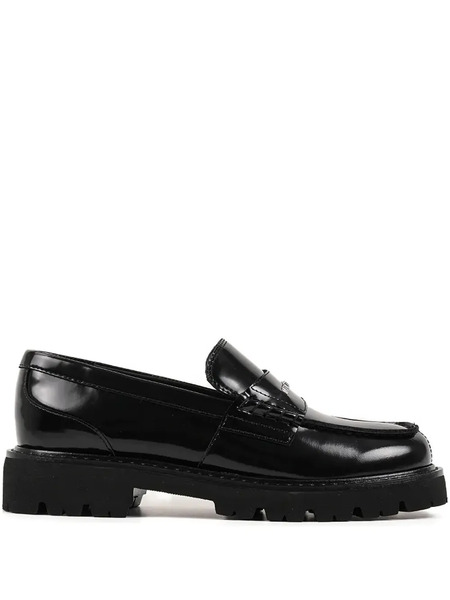 Karl Lagerfeld Lowell Leather Loafers - Black 