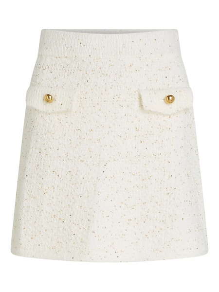  Karl Lagerfeld Mini Bouclé Pocket Skirt - Neutrals 
