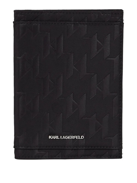  Karl Lagerfeld Monogram Card Holder - Black 