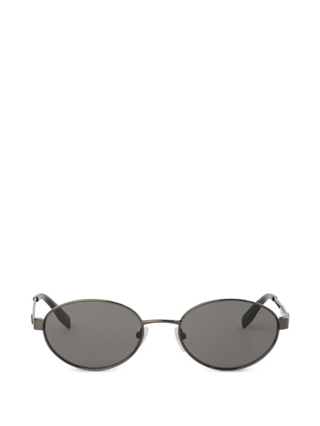  Karl Lagerfeld Monogram Logo Round Sunglasses - Grey 