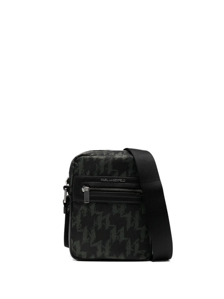  Karl Lagerfeld Monogram Messenger Bag - Black 