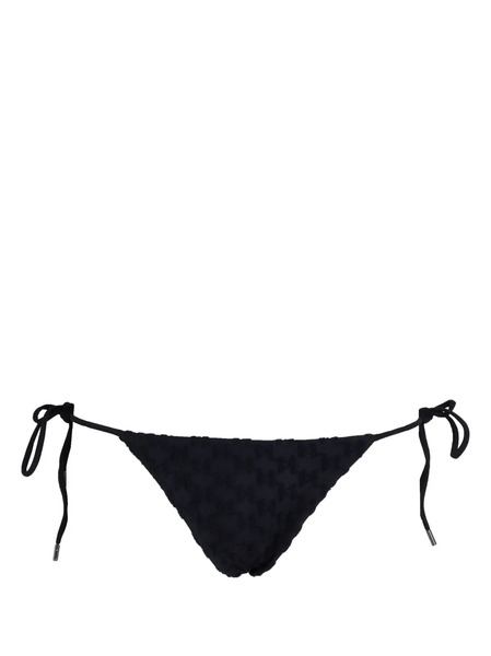  Karl Lagerfeld Monogram-print Bikini Bottoms - Black 