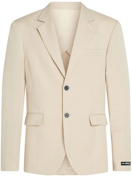  Karl Lagerfeld Notch Lapels Blazer - Neutrals 