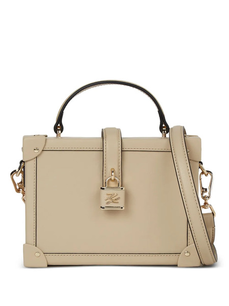  Karl Lagerfeld Padlock-detailing Crossbody Bag - Neutrals 