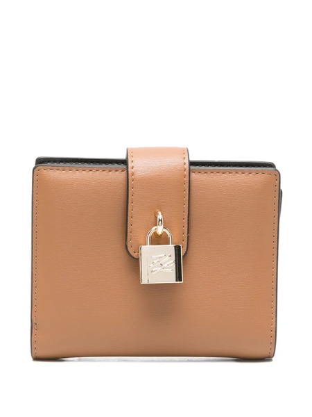  Karl Lagerfeld Padlock-detailing Wallet - Brown 