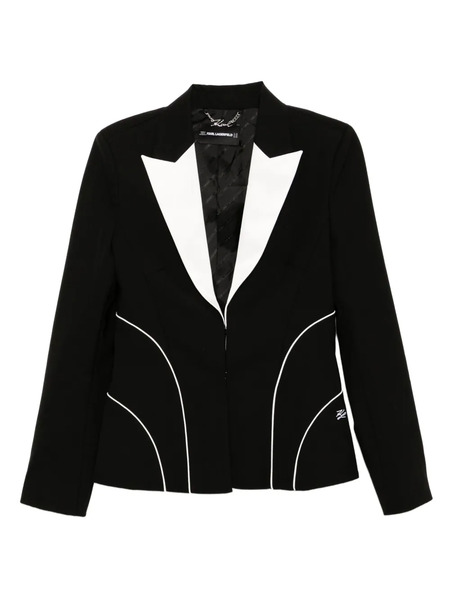  Karl Lagerfeld Piping Blazer - White 