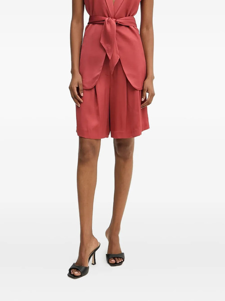  Karl Lagerfeld Pleated-front Shorts - Orange 
