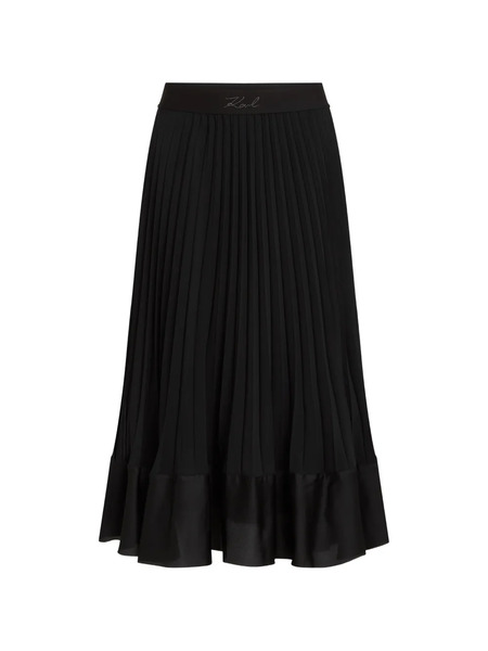  Karl Lagerfeld Pleated Midi Skirt - Black 