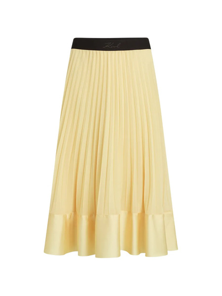  Karl Lagerfeld Pleated Midi Skirt - Yellow 