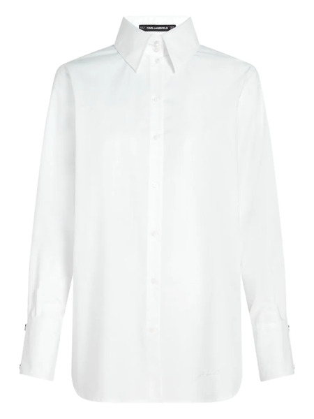  Karl Lagerfeld Press-stud Detailing Shirt - White 