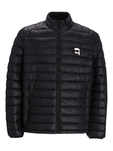  Karl Lagerfeld Quilted Logo Jacket - Black 