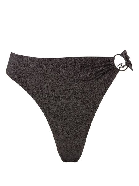  Karl Lagerfeld Ruched-detailing Bikini Bottoms - Black 