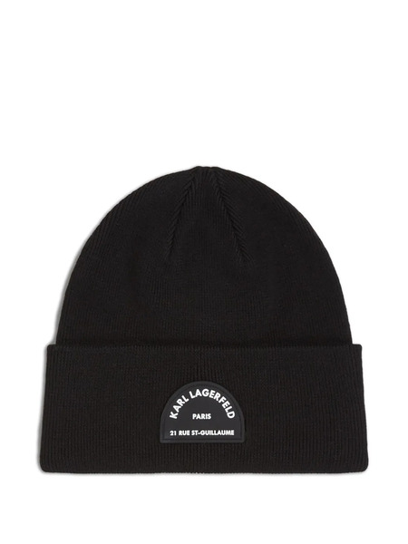  Karl Lagerfeld Rue St. Guillaume Beanie - Black 