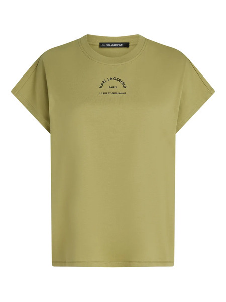  Karl Lagerfeld Rue St-guillaume Design Glitter T-shirt - Green 