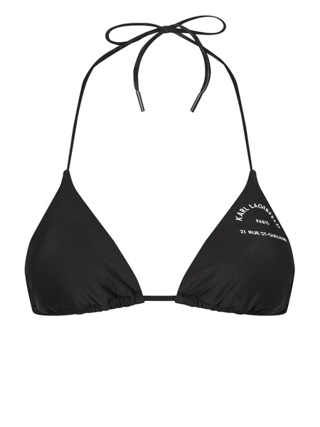  Karl Lagerfeld Rue St-guillaume Triangle Bikini Top - Black 