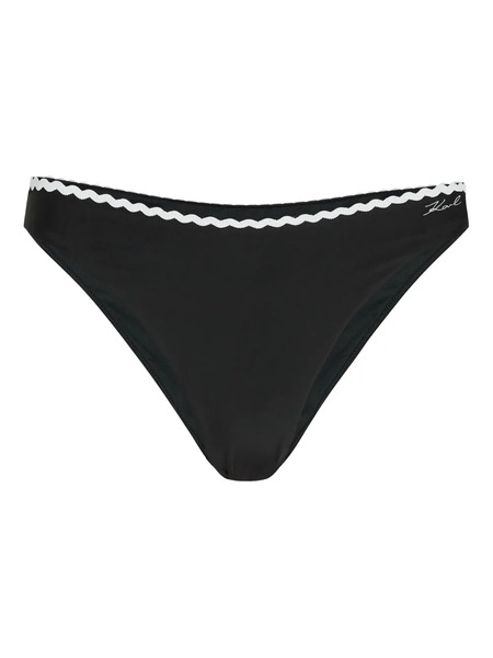  Karl Lagerfeld Scallop-trim Bikini Briefs - Black 
