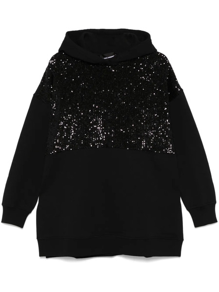  Karl Lagerfeld Sequinned Hoodie - Black 