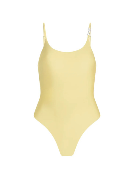  Karl Lagerfeld Signature Cheeky Swimsuit - Yellow 