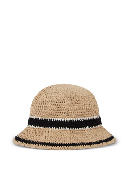  Karl Lagerfeld Signature Crochet Hat - Neutrals 