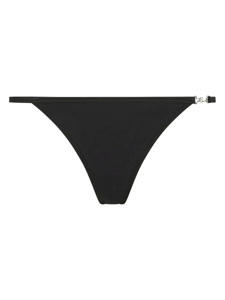  Karl Lagerfeld Signature High-leg Thong - Black 